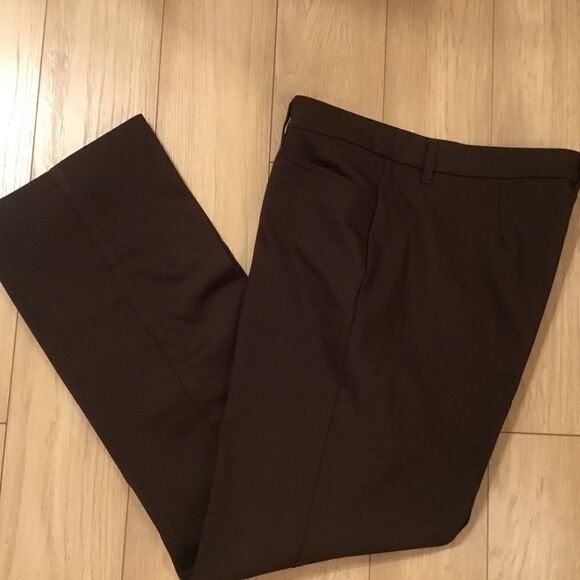 NWOT. Christopher Banks Women’s Sz 8S Brown Straight Leg Slacks - Picture 2 of 11
